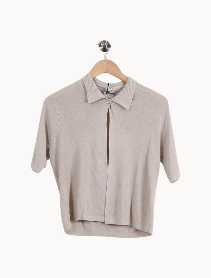 Cardigan Beige - Taille M/38 de la marque Agnès b. | PARAD46418 - Vendu par Paradigme - Image 2