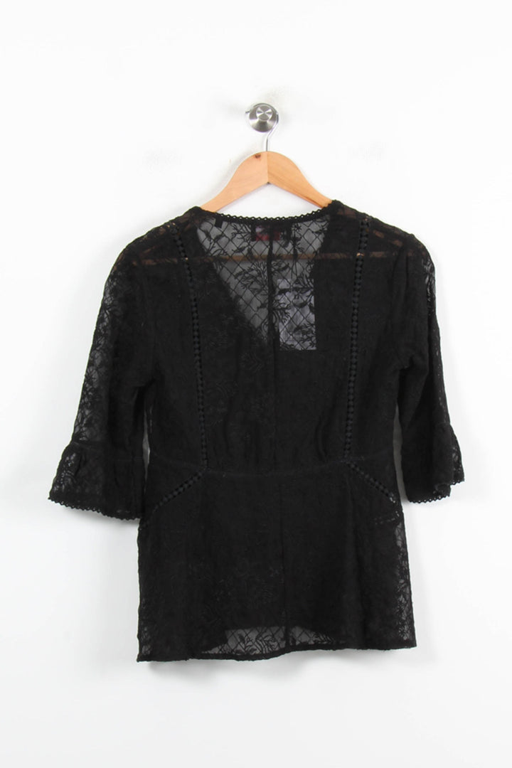 Blouse Noire - Taille S/36 de la marque The Kooples | PARAD46425 - Vendu par Paradigme - Image 4