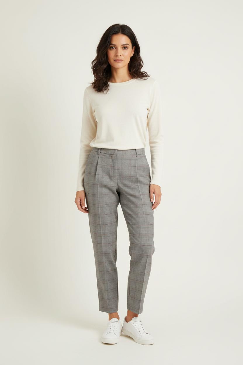 Pantalon Gris à Carreaux - Taille M/38 de la marque Sessùn | PARAD46429 - Vendu par Paradigme - Image 1