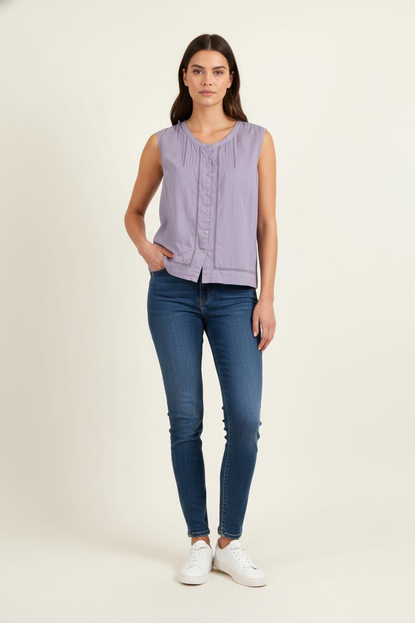 Blouse Sans Manches Violette - Taille S/36 de la marque Pablo | PARAD46432 - Vendu par Paradigme - Image 1
