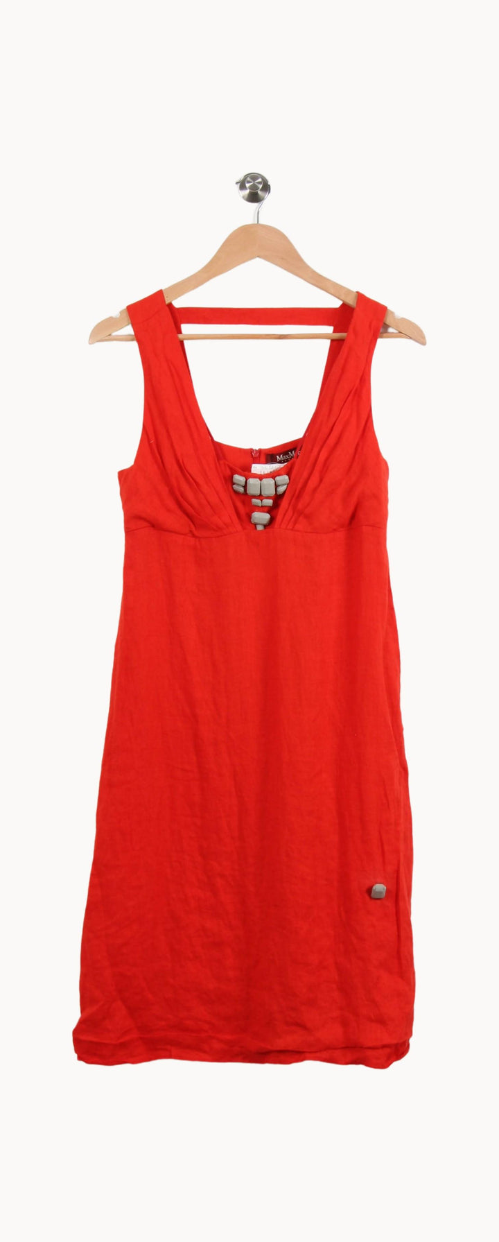 Robe Courte Rouge - Taille M/38 de la marque Max Mara | PARAD46464 - Vendu par Paradigme - Image 2