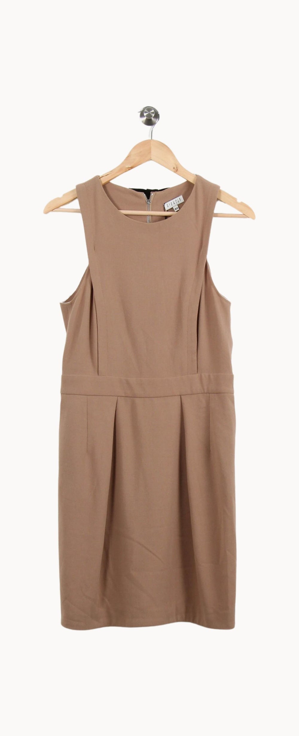 Robe Droite Beige - Taille L/40 de la marque Claudie Pierlot | PARAD46465 - Vendu par Paradigme - Image 2