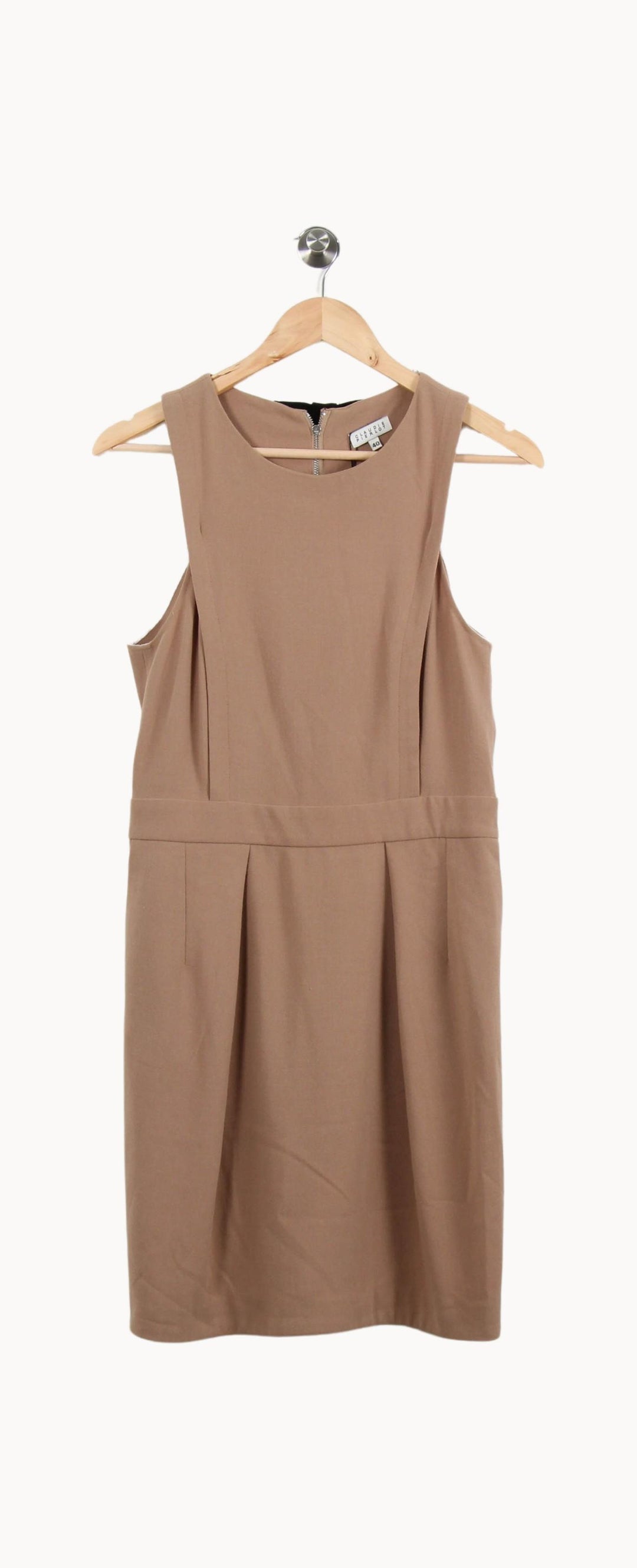 Robe Droite Beige - Taille L/40 de la marque Claudie Pierlot | PARAD46465 - Vendu par Paradigme - Image 2