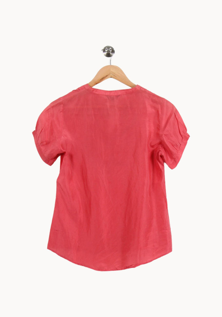 Blouse Rose - Taille M/38 de la marque Tara Jarmon | PARAD46467 - Vendu par Paradigme - Image 4