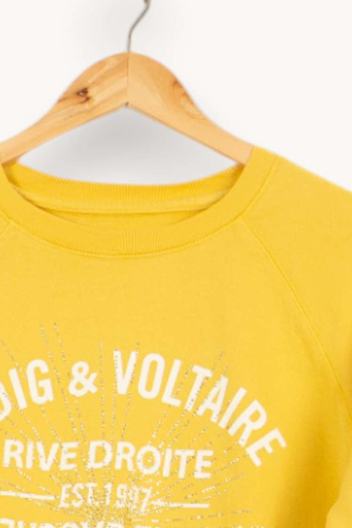 Sweat Jaune - Taille M/38 de la marque Zadig&Voltaire | PARAD46482 - Vendu par Paradigme - Image 3