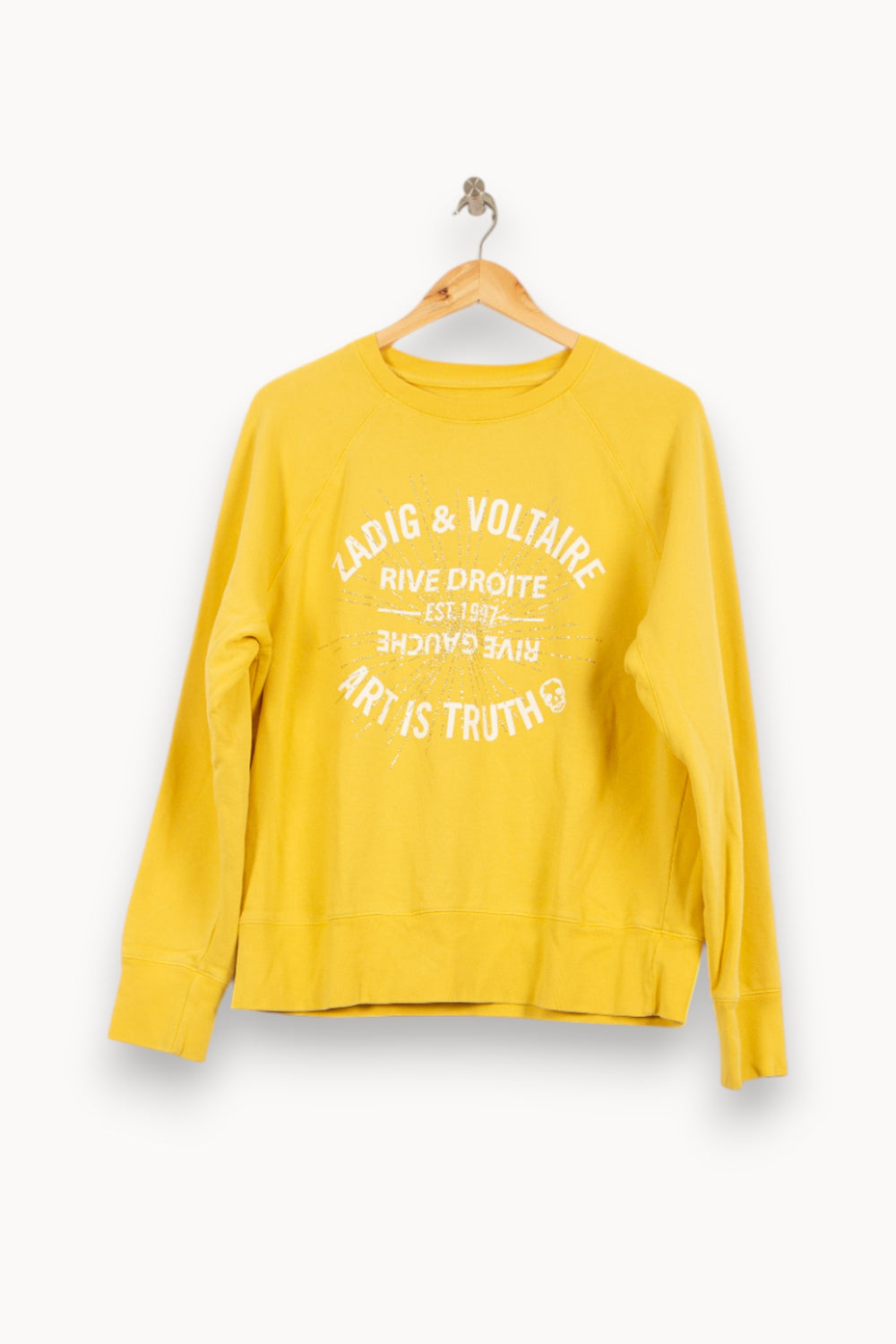 Sweat Jaune - Taille M/38 de la marque Zadig&Voltaire | PARAD46482 - Vendu par Paradigme - Image 2