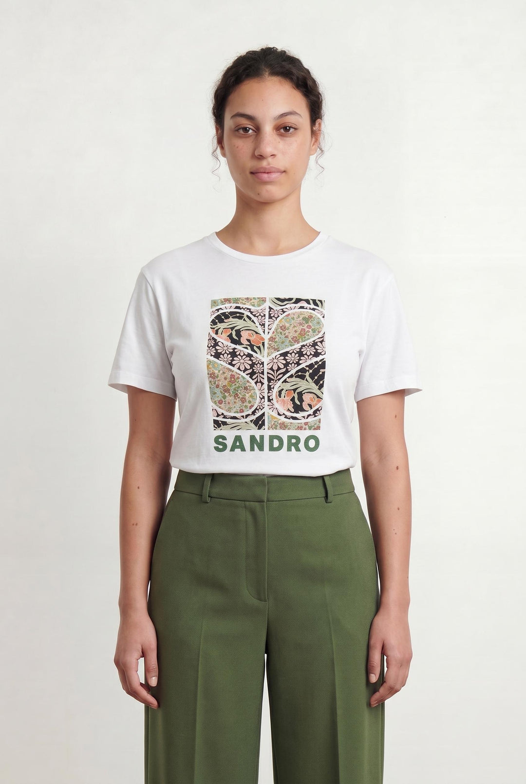Tee-shirt Blanc - Taille L/40 de la marque Sandro | PARAD46486 - Vendu par Paradigme - Image 1