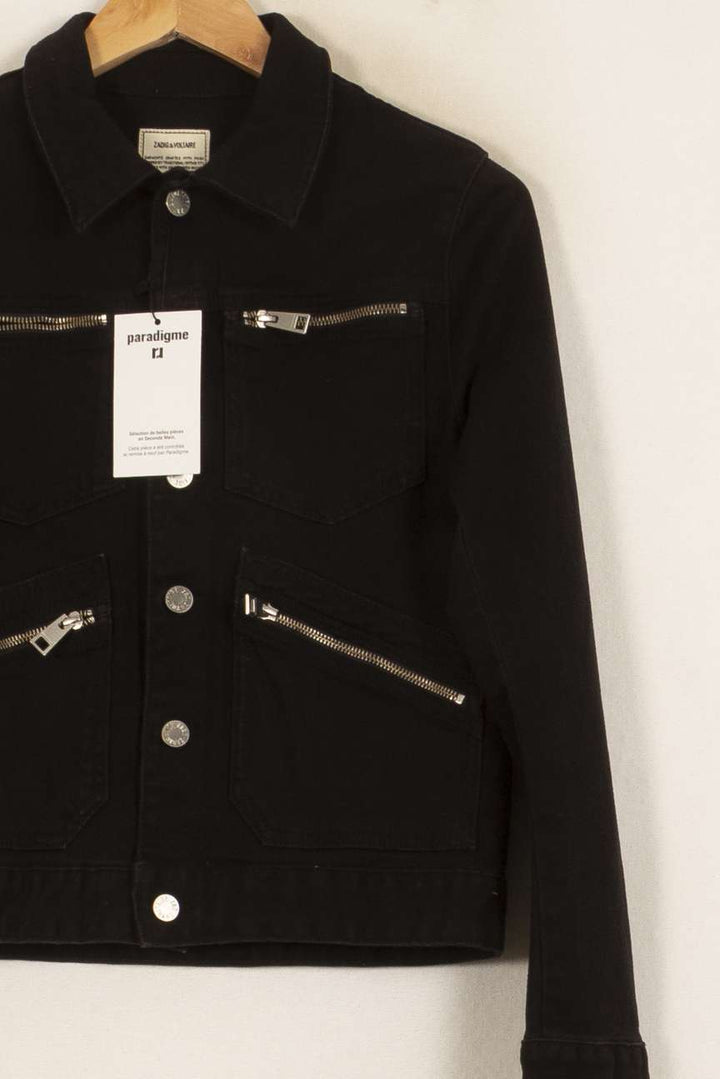 Veste en Jean Noire - Taille M/38 de la marque Zadig&Voltaire | PARAD46495 - Vendu par Paradigme - Image 7