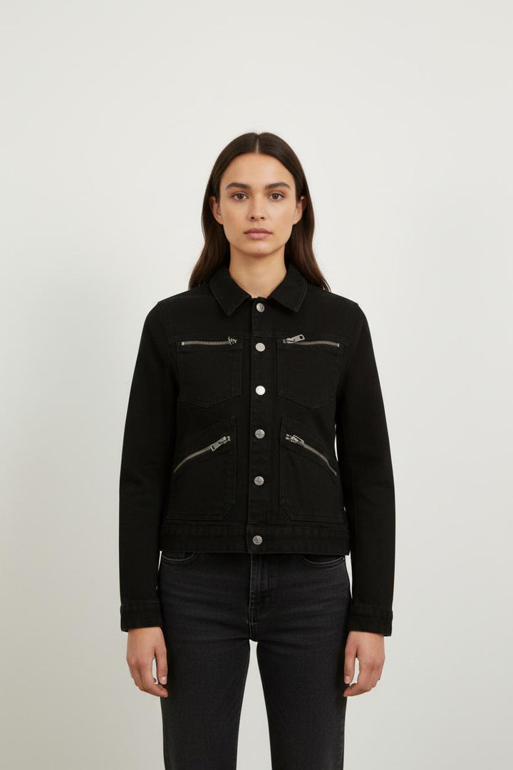 Veste en Jean Noire - Taille M/38