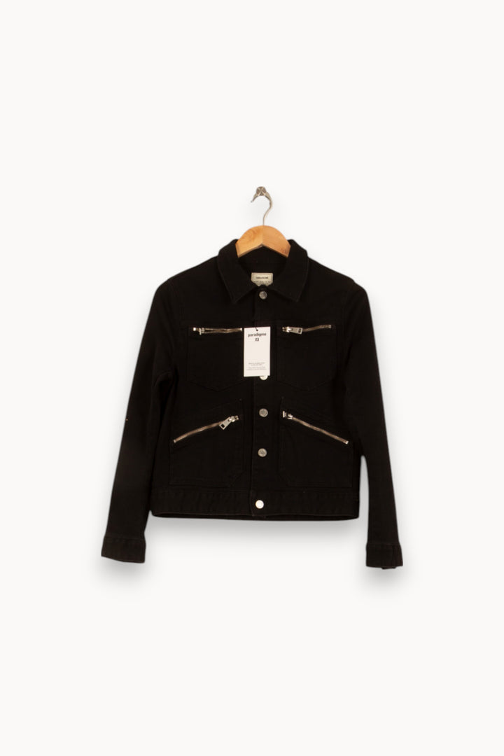 Veste en Jean Noire - Taille M/38 de la marque Zadig&Voltaire | PARAD46495 - Vendu par Paradigme - Image 5
