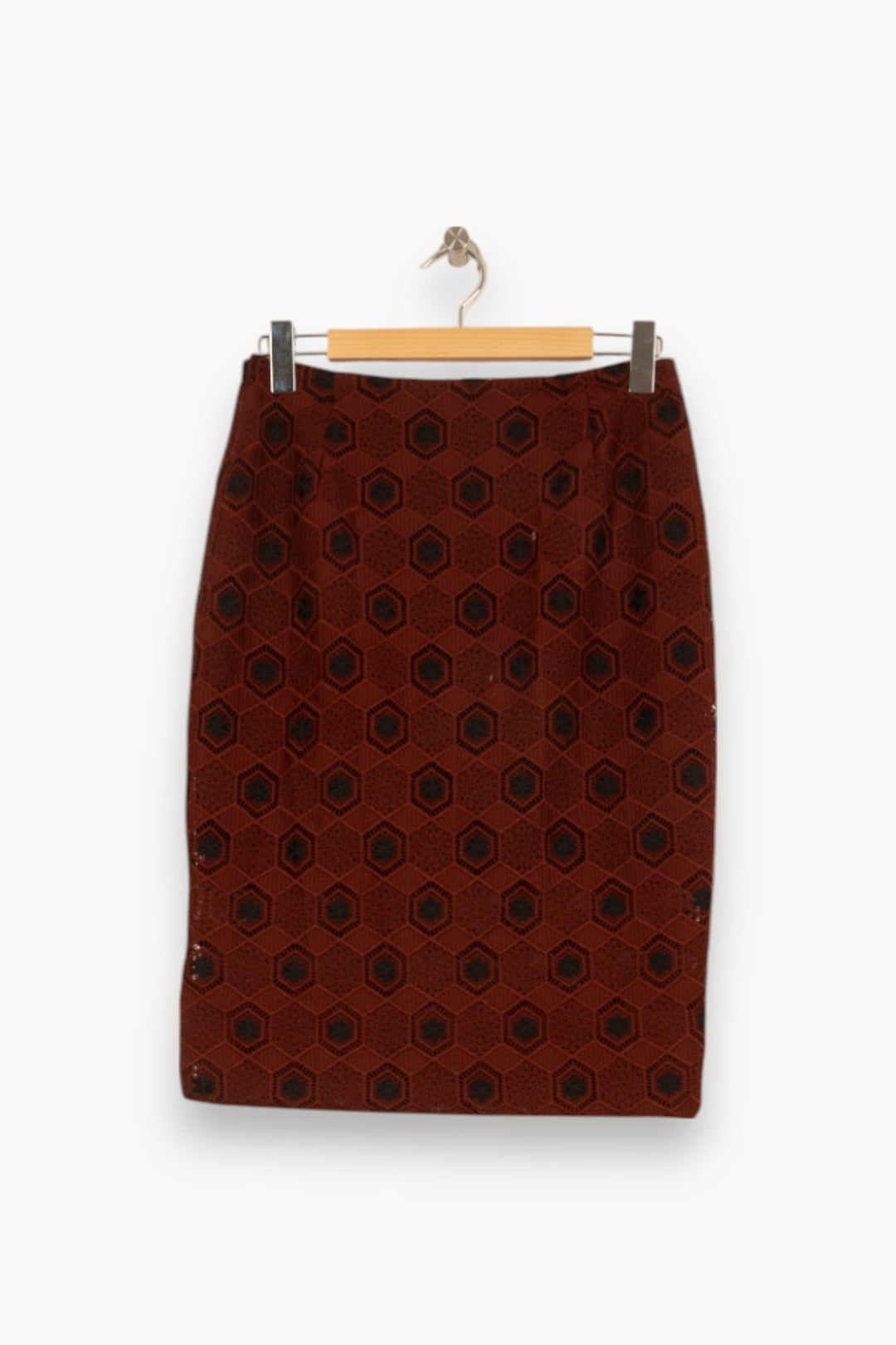 Jupe Crayon Marron - Taille L/40 de la marque Sandro | PARAD46499 - Vendu par Paradigme - Image 4