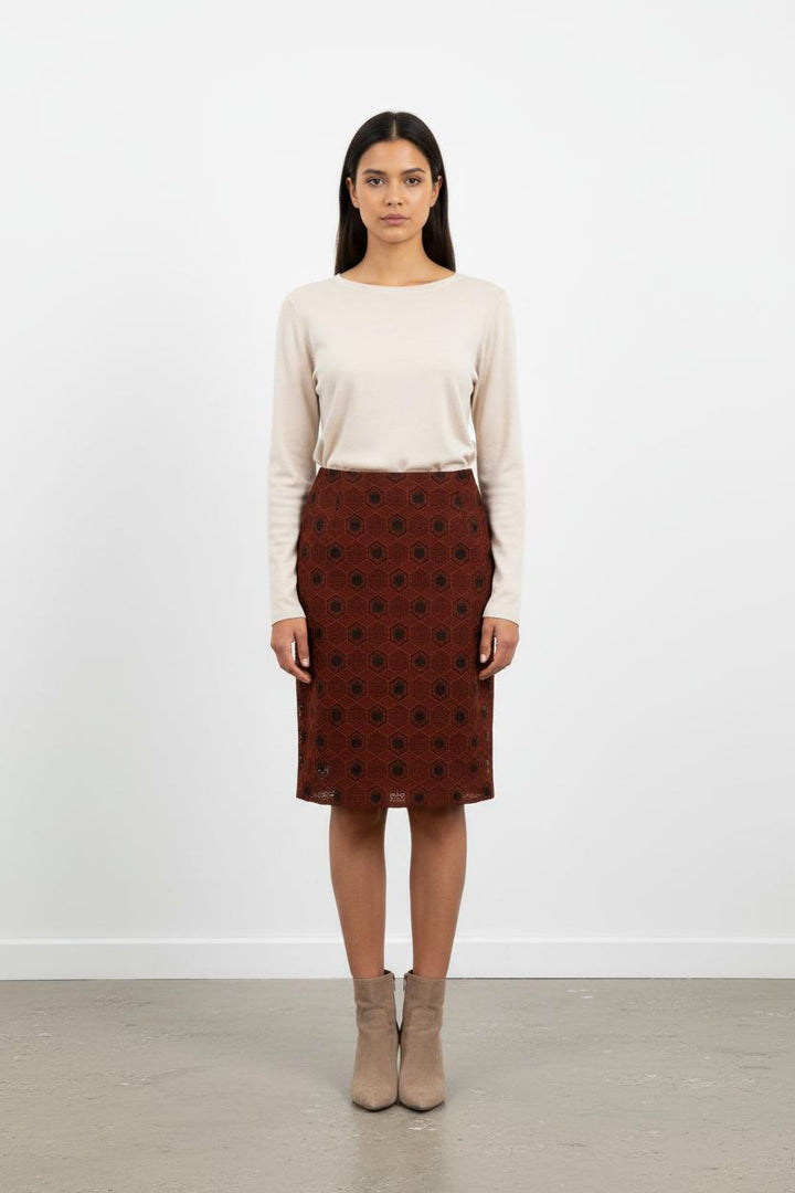 Jupe Crayon Marron - Taille L/40