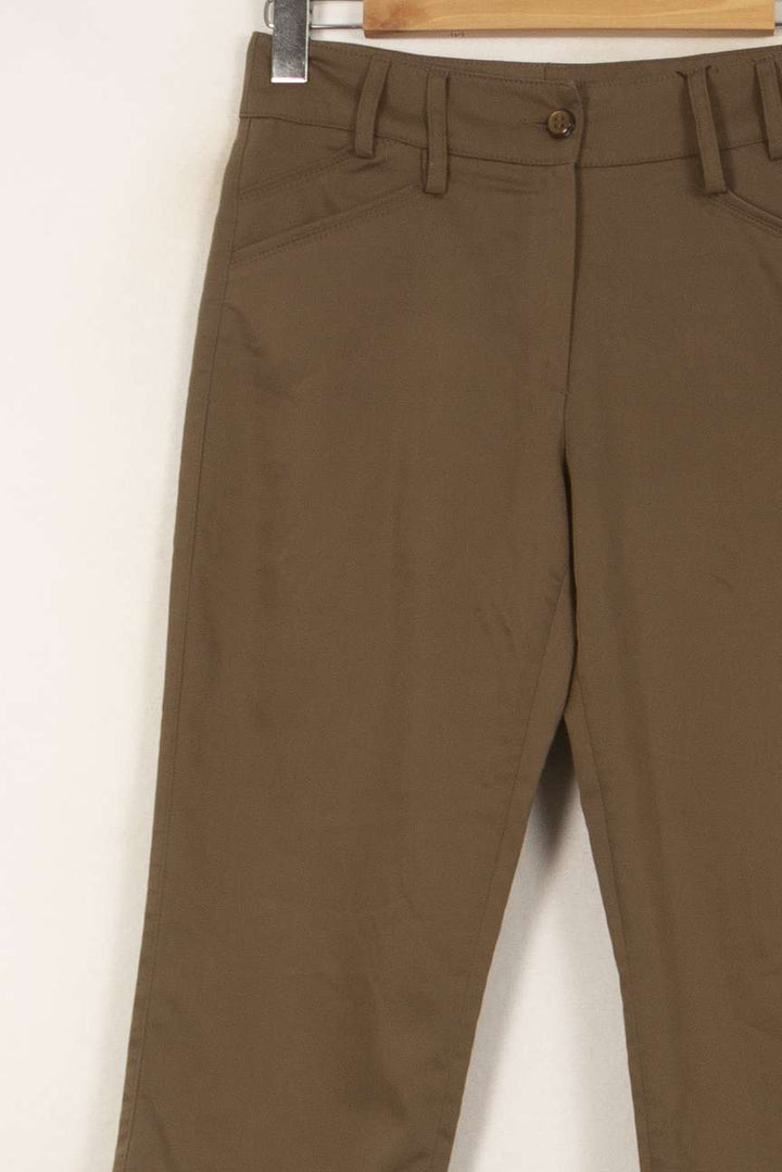 Pantacourt Marron - Taille S/36 de la marque Caroll | PARAD46516 - Vendu par Paradigme - Image 3