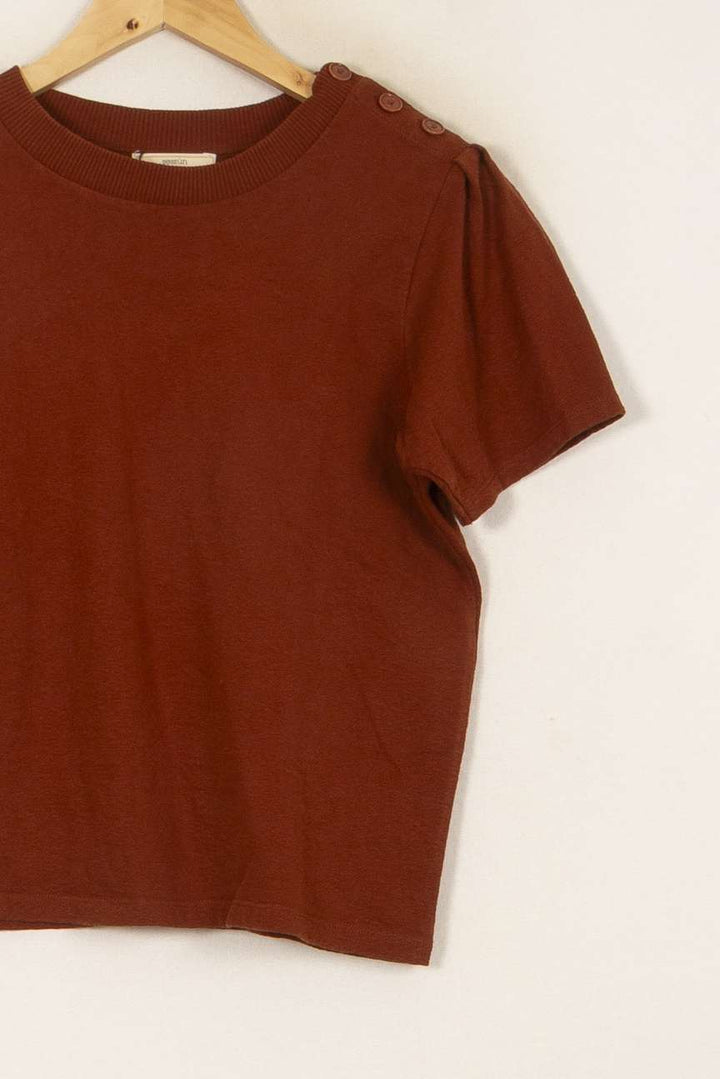 T-shirt Marron - Taille S/36 de la marque Sessùn | PARAD46524 - Vendu par Paradigme - Image 3