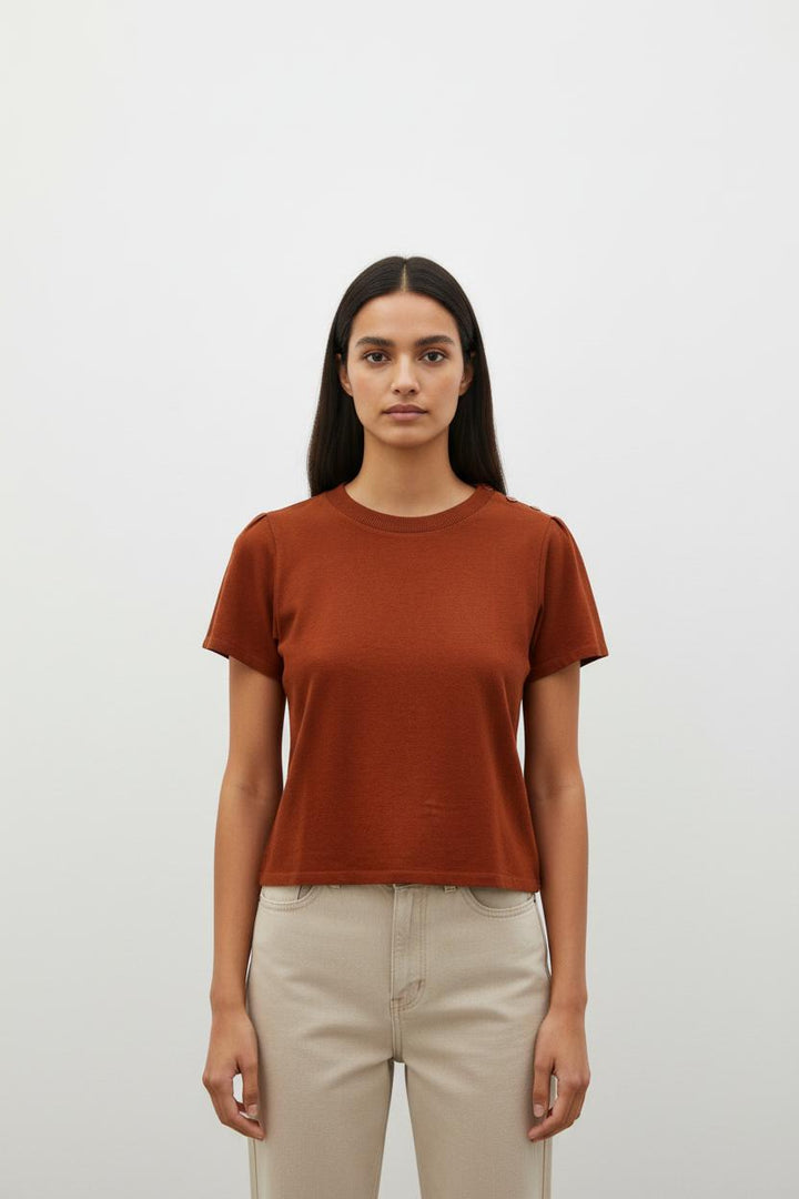 T-shirt Marron - Taille S/36