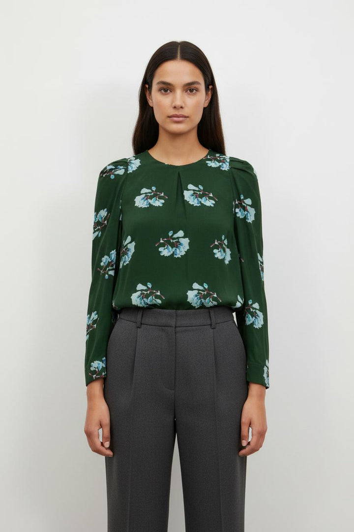 Blouse Verte et Bleue - Taille S/36