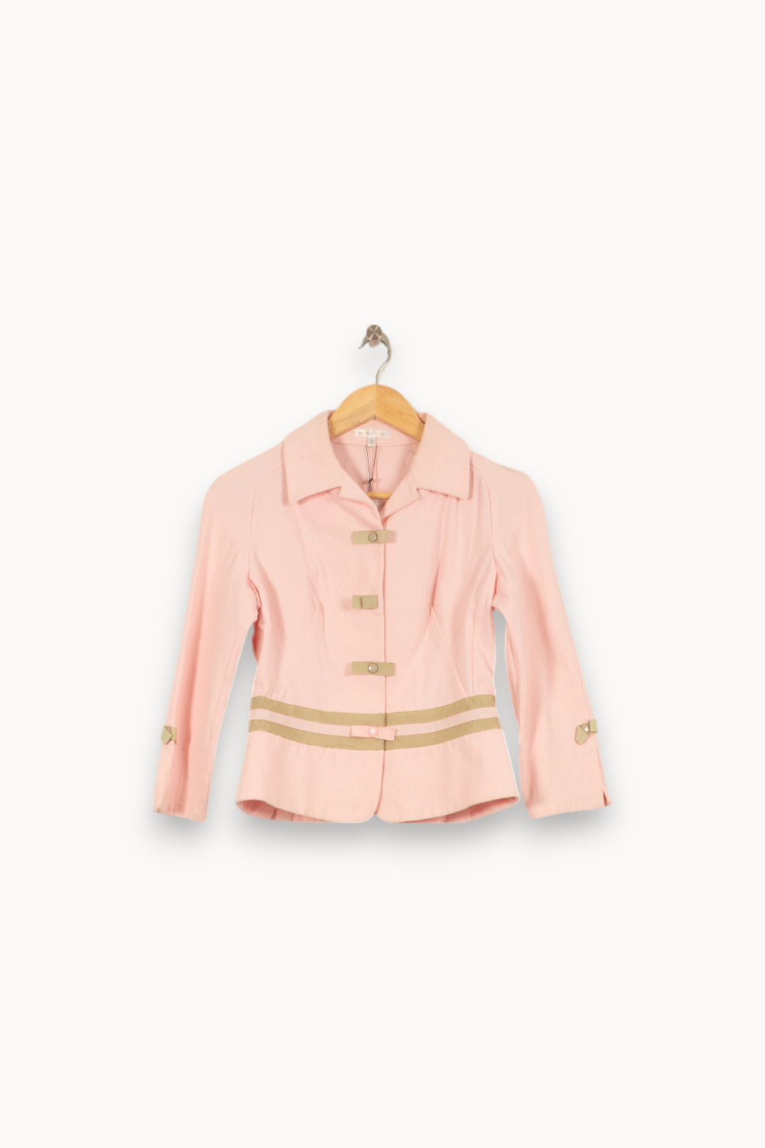 Veste Rose et Beige - Taille M/38 de la marque Paule Ka | PARAD46534 - Vendu par Paradigme - Image 2