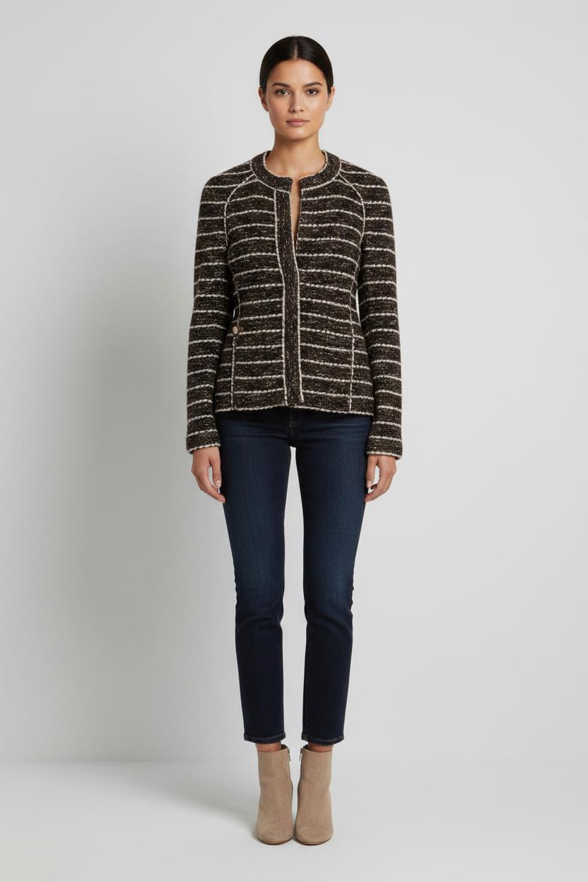 Veste Marron et Blanche - Taille S/36