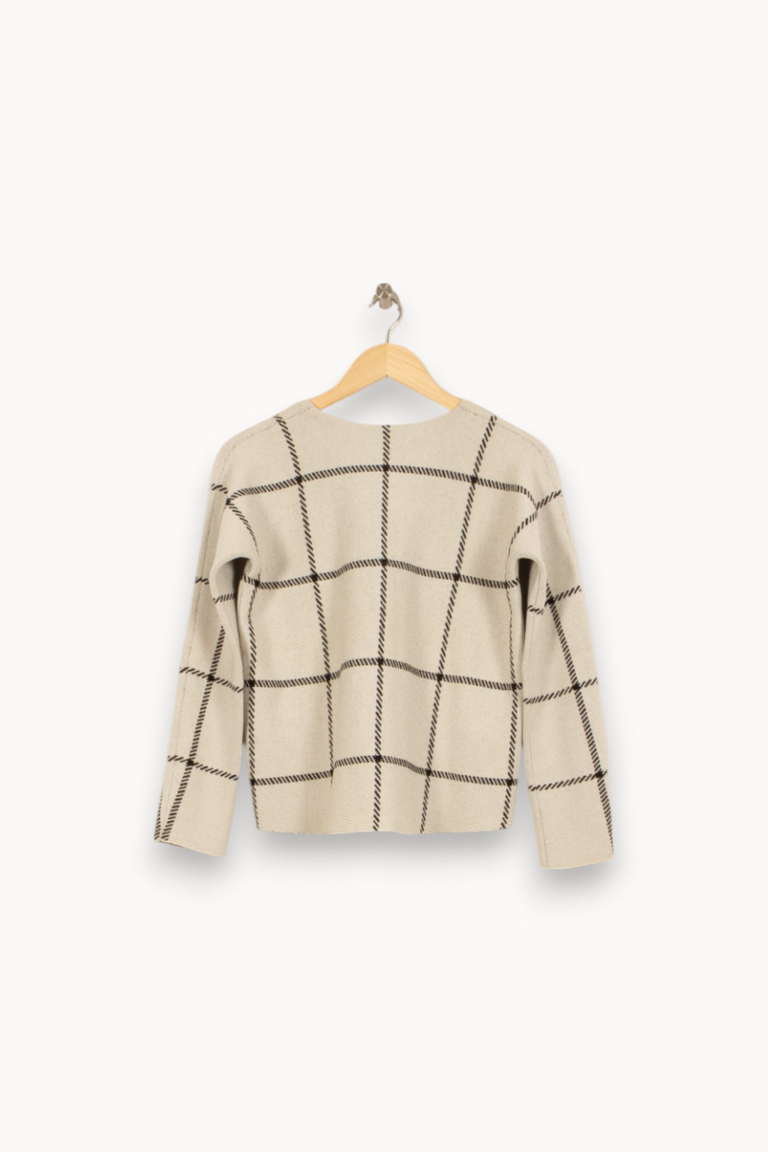 Pull Blanc et Noir - Taille S/36 de la marque Maje | PARAD46539 - Vendu par Paradigme - Image 4
