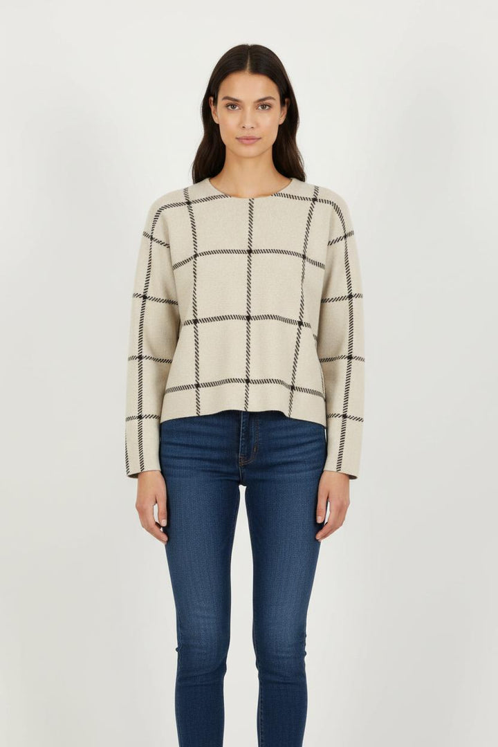 Pull Blanc et Noir - Taille S/36