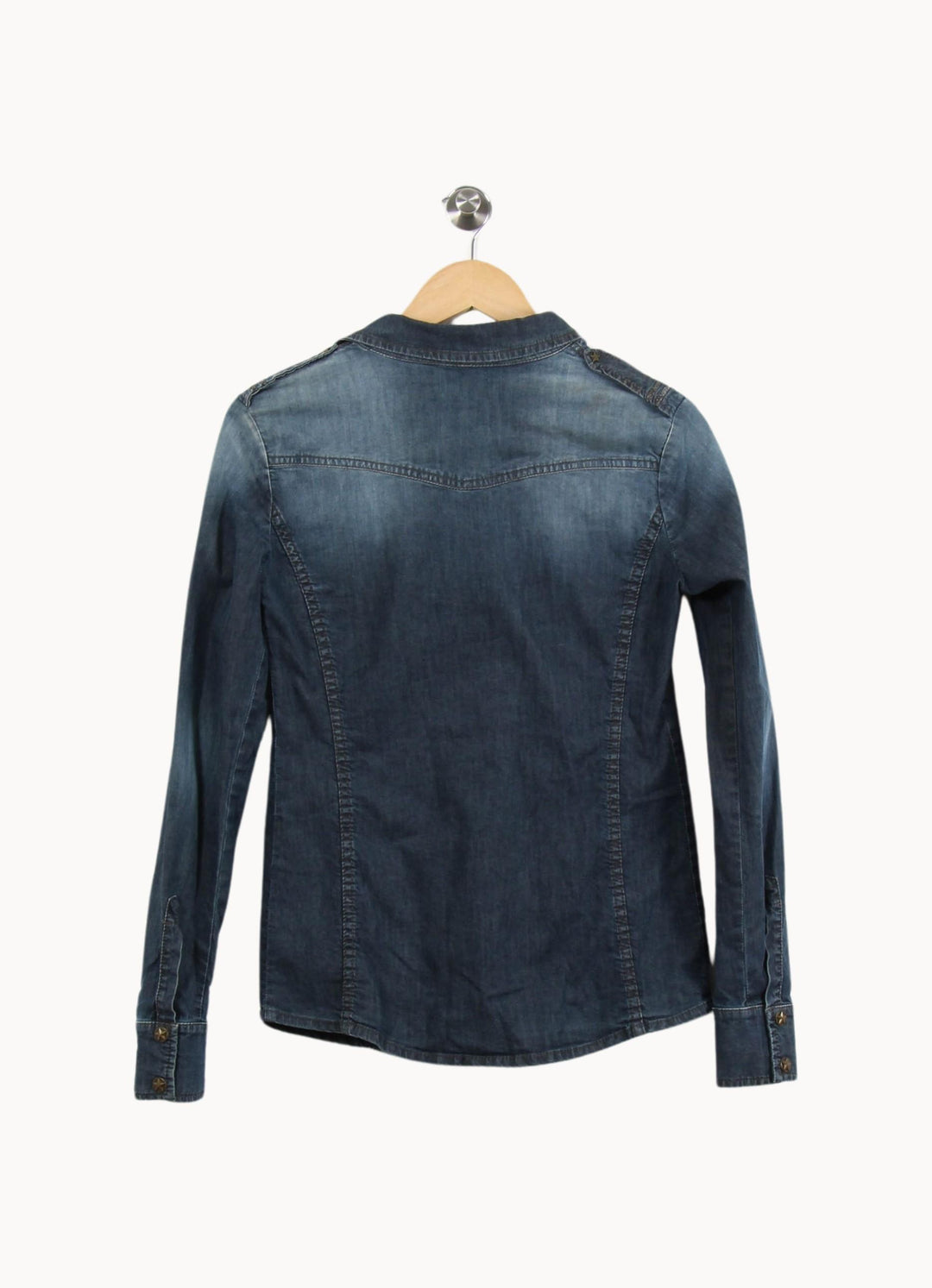 Chemise en Jean Bleue - Taille S/36 de la marque I.Code | PARAD46560 - Vendu par Paradigme - Image 4