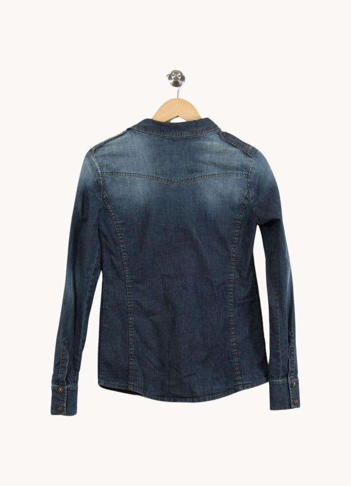 Chemise en Jean Bleue - Taille S/36 de la marque I.Code | PARAD46560 - Vendu par Paradigme - Image 4