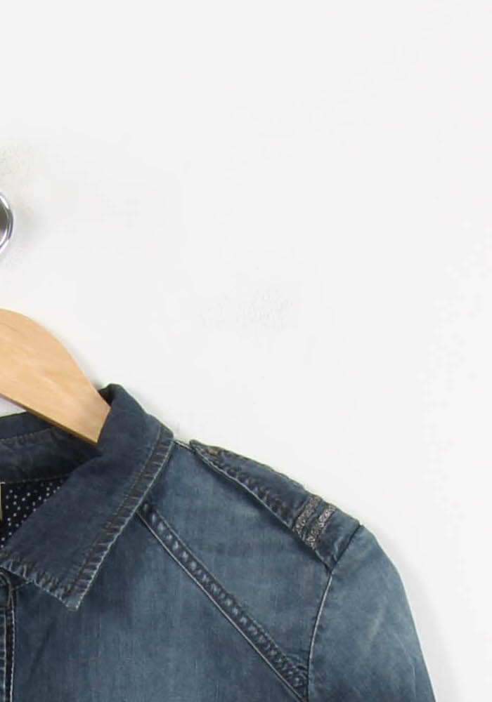 Chemise en Jean Bleue - Taille S/36 de la marque I.Code | PARAD46560 - Vendu par Paradigme - Image 3