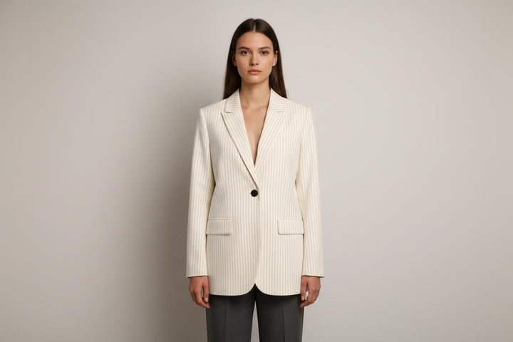 Blazer Blanc et Beige - Taille L/40