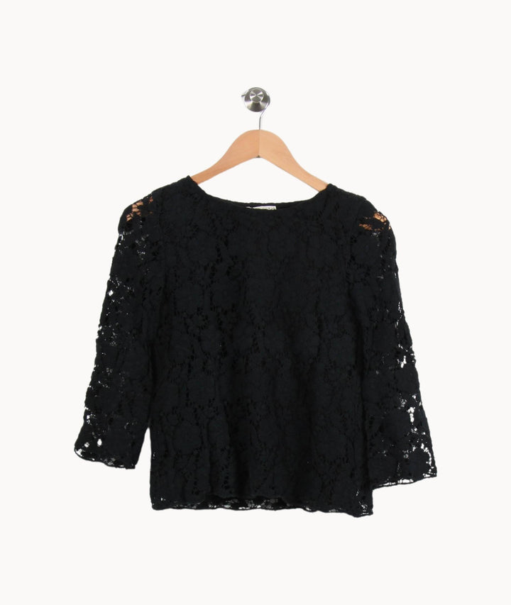 Blouse Noire - Taille M/38 de la marque ba&sh | PARAD46571 - Vendu par Paradigme - Image 2