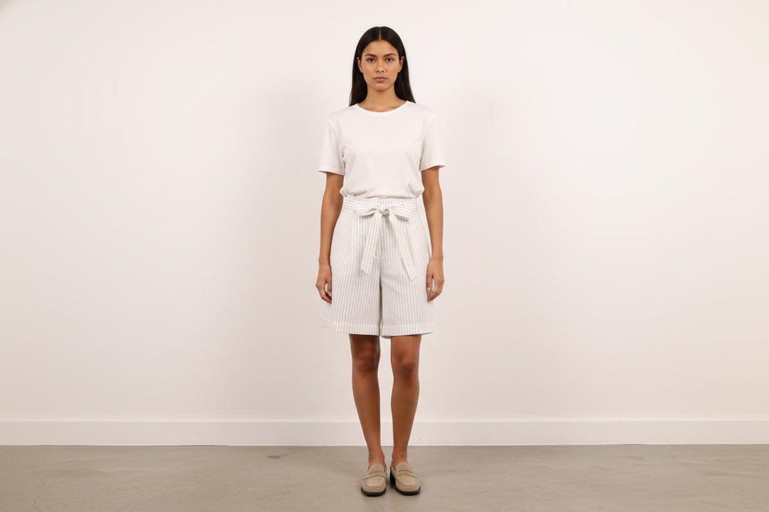 Short Blanc à Rayures - Taille M/38