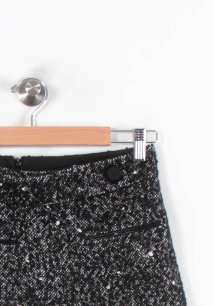 Jupe Courte Noire et Blanche - Taille M/38 de la marque Claudie Pierlot | PARAD46577 - Vendu par Paradigme - Image 3