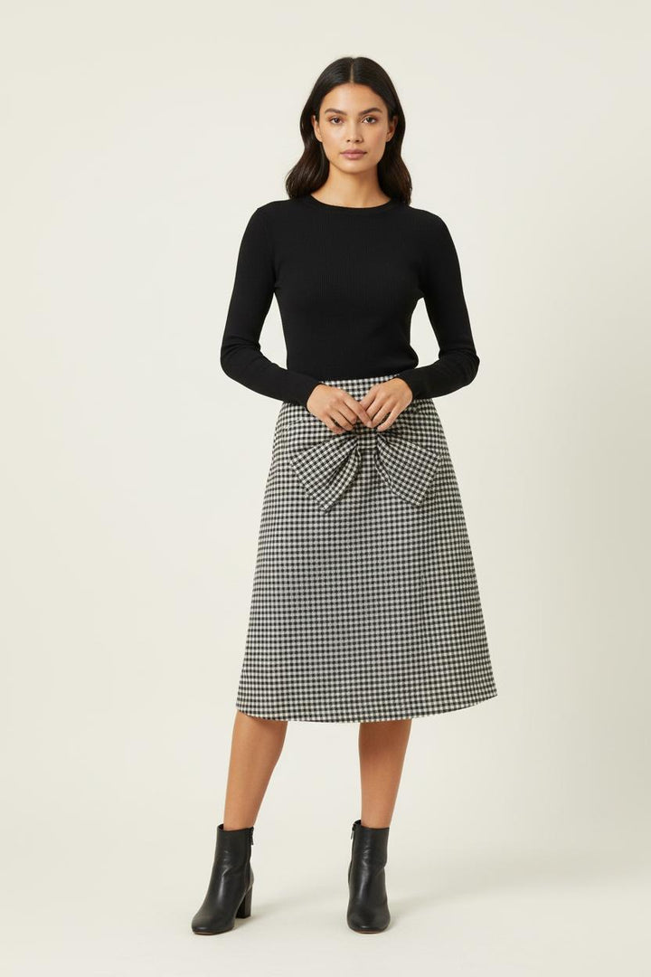 Jupe Courte Noire et Blanche - Taille M/38 de la marque Claudie Pierlot | PARAD46578 - Vendu par Paradigme - Image 1