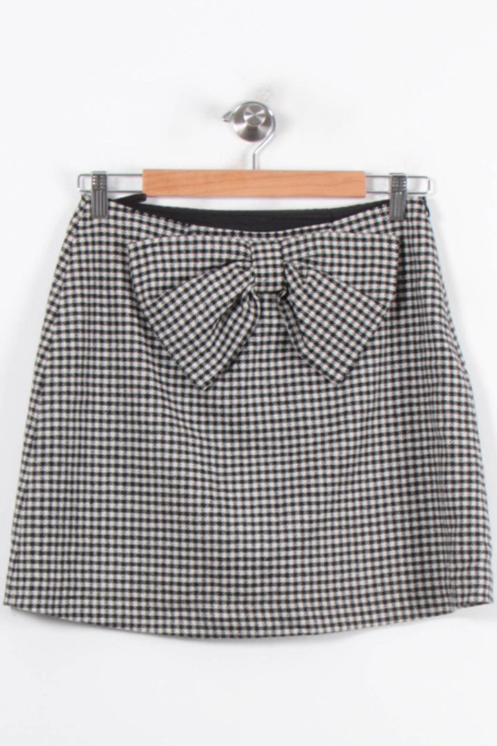 Jupe Courte Noire et Blanche - Taille M/38 de la marque Claudie Pierlot | PARAD46578 - Vendu par Paradigme - Image 2