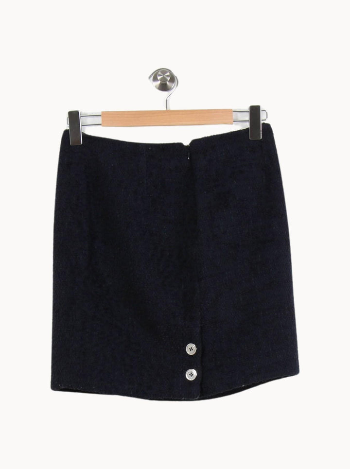 Jupe Droite Bleue - Taille M/38 de la marque Claudie Pierlot | PARAD46583 - Vendu par Paradigme - Image 4
