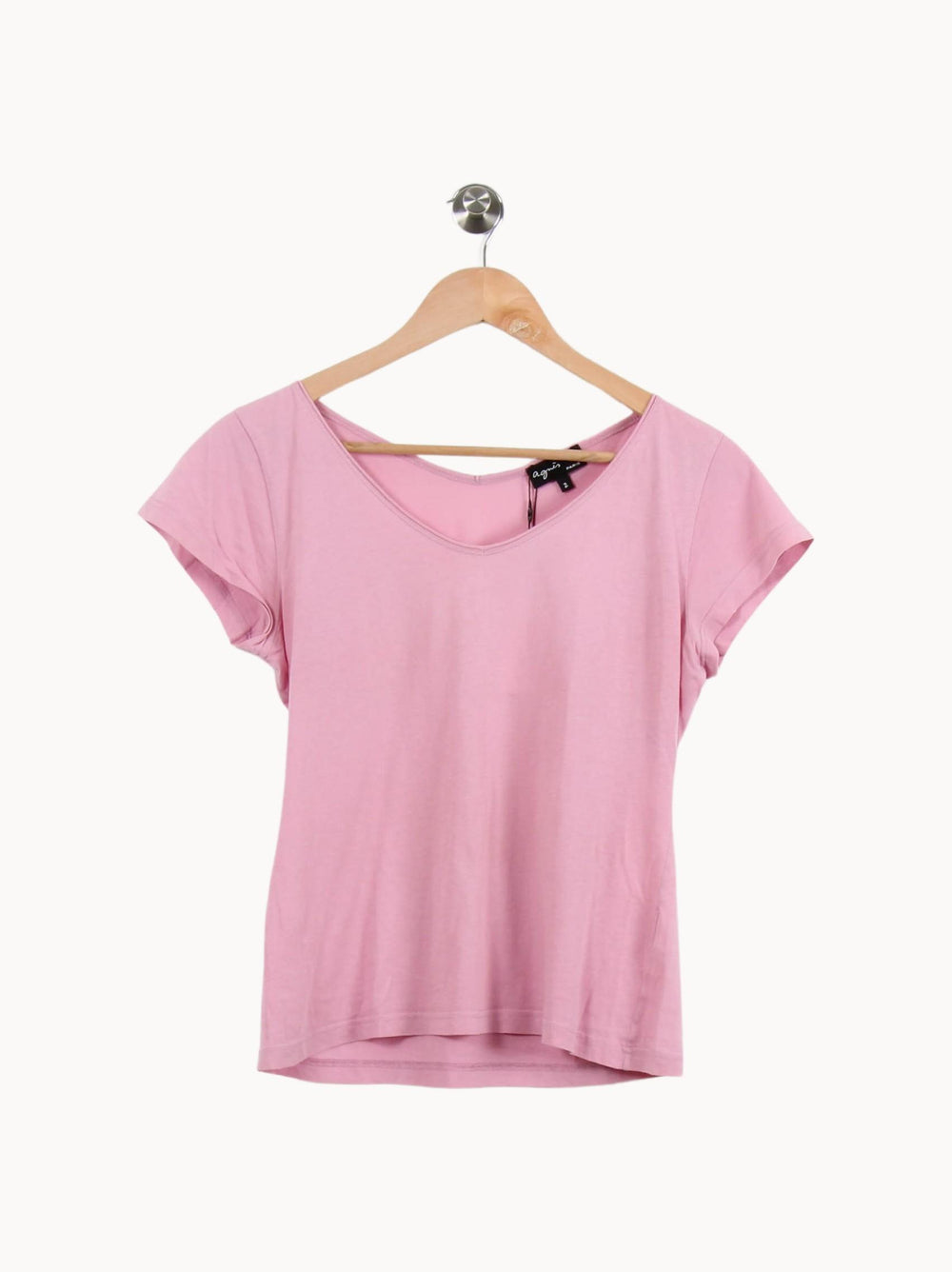 Tee-shirt Rose - Taille M/38 de la marque Agnès b. | PARAD46584 - Vendu par Paradigme - Image 2