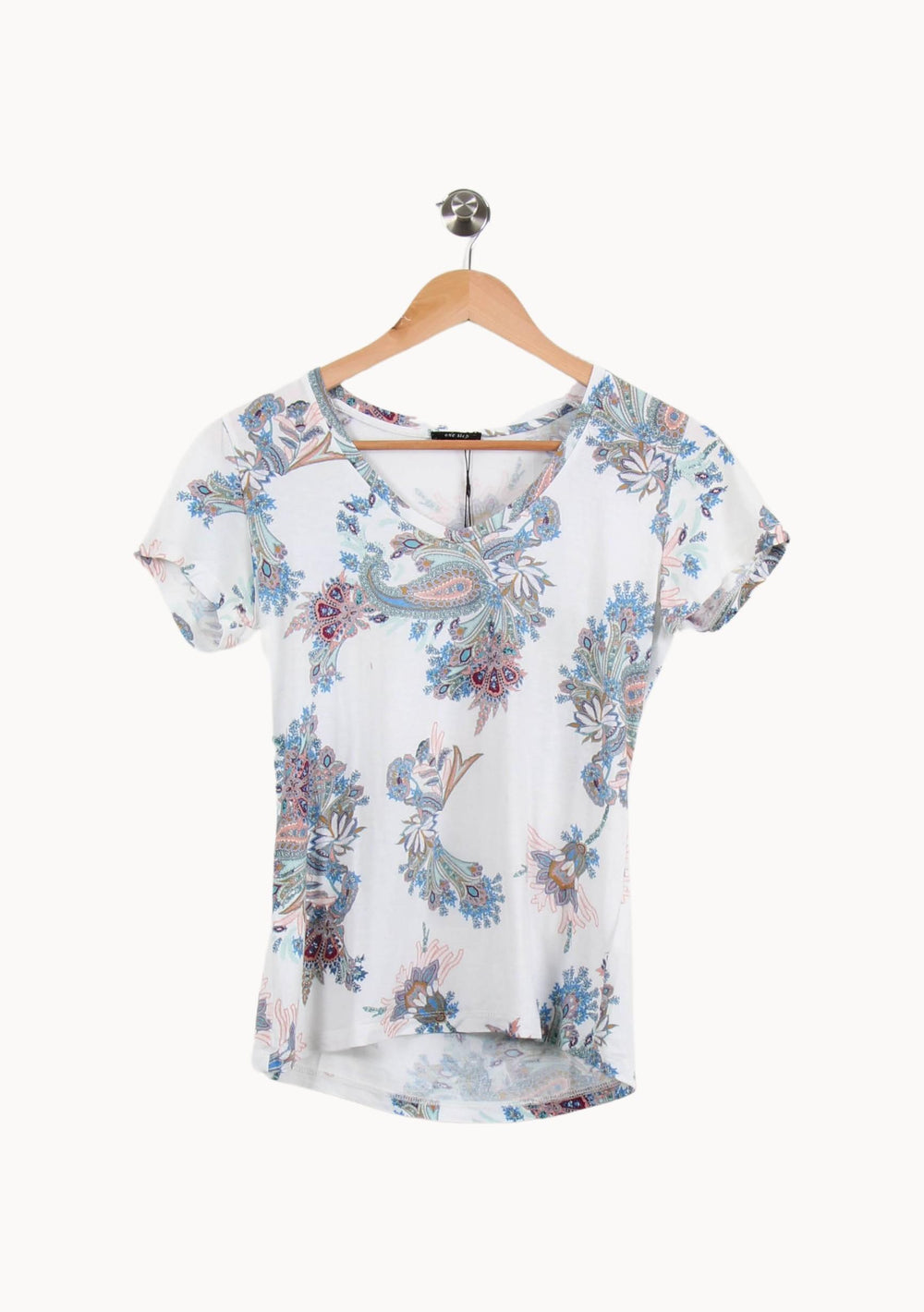 Tee-shirt Blanc et Bleu - Taille S/36 de la marque One Step | PARAD46587 - Vendu par Paradigme - Image 2