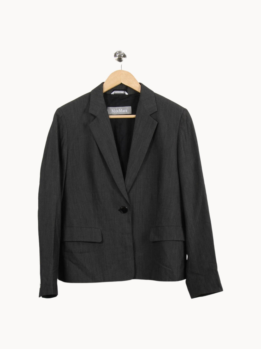 Blazer Gris - Taille XL/42 de la marque Max Mara | PARAD46589 - Vendu par Paradigme - Image 2