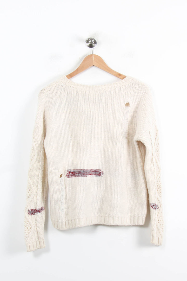 Pull Blanc et Bordeaux - Taille S/36 de la marque Bérénice | PARAD46594 - Vendu par Paradigme - Image 4
