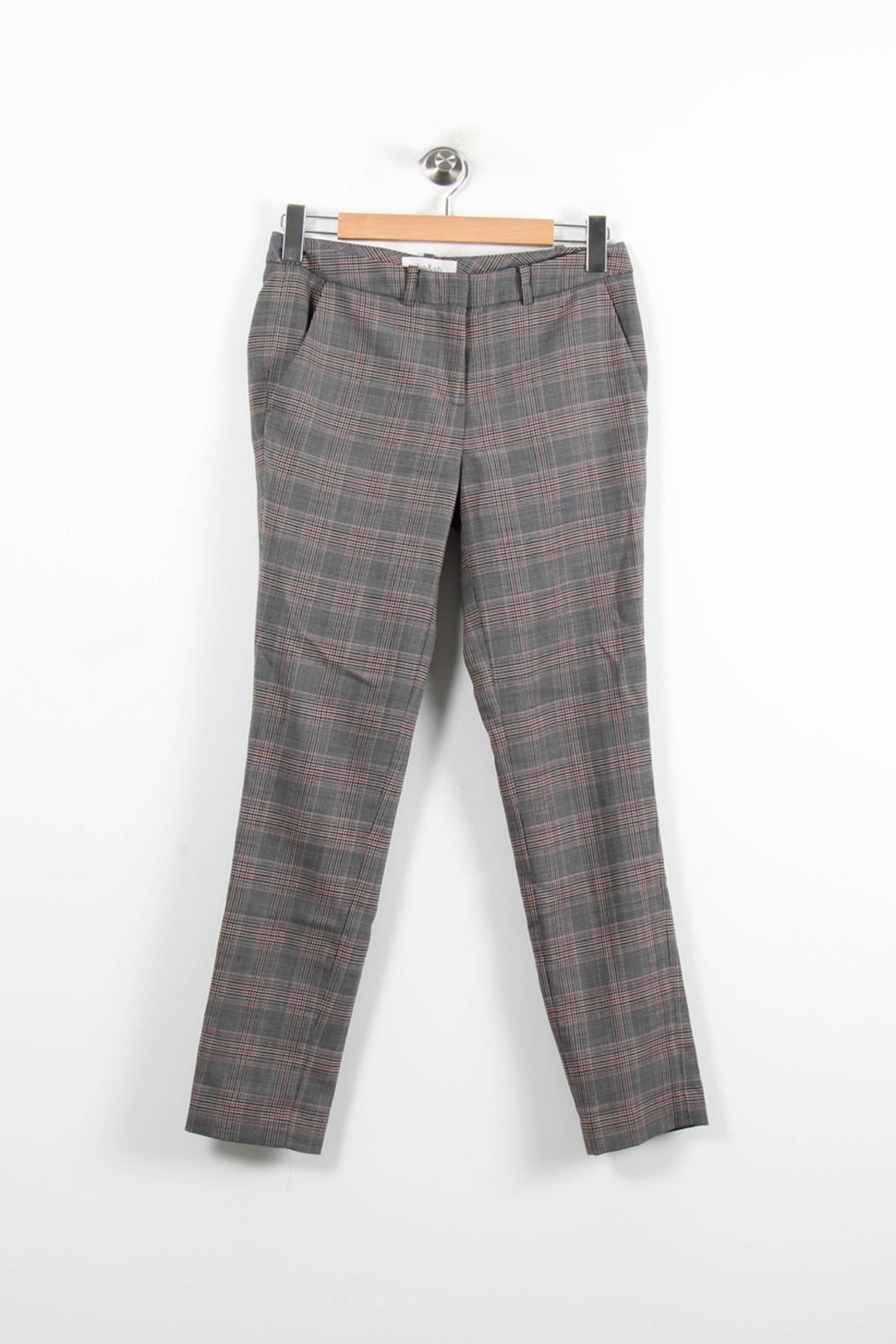 Pantalon À Carreaux Gris et Rouge - Taille S/36 de la marque ba&sh | PARAD46604 - Vendu par Paradigme - Image 2
