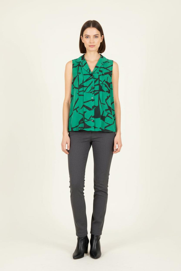 Blouse Verte et Noire - Taille M/38 de la marque Comptoir des Cotonniers | PARAD46609 - Vendu par Paradigme - Image 1