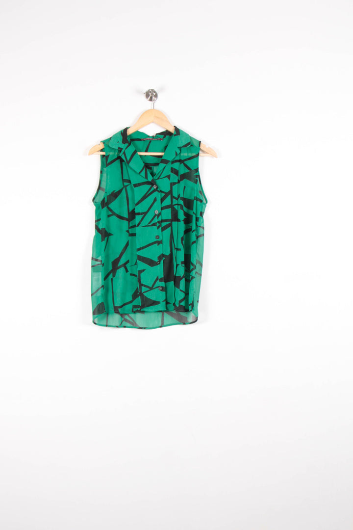 Blouse Verte et Noire - Taille M/38 de la marque Comptoir des Cotonniers | PARAD46609 - Vendu par Paradigme - Image 2