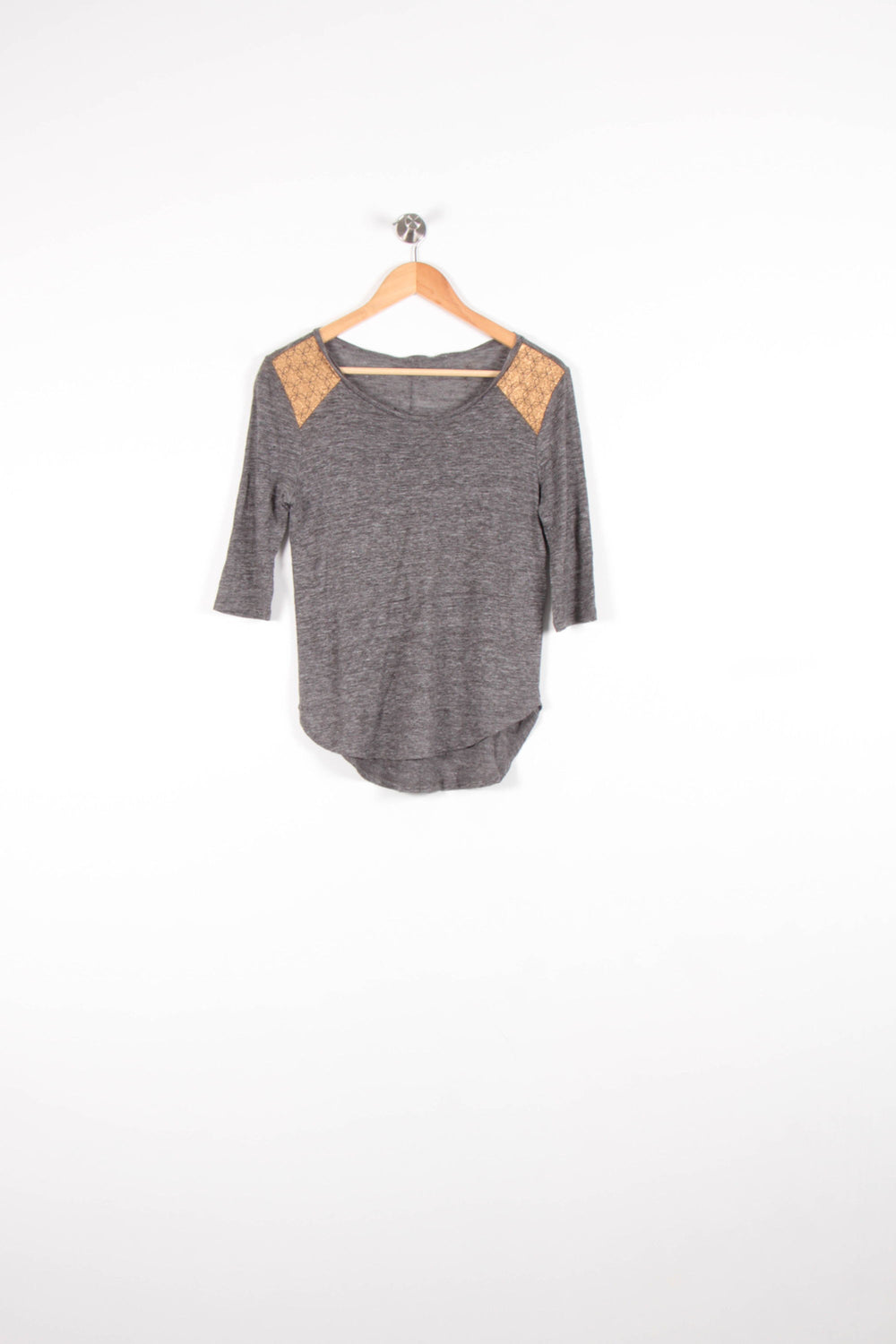 Tee-shirt Gris et Beige - Taille S/36 de la marque Claudie Pierlot | PARAD46610 - Vendu par Paradigme - Image 2