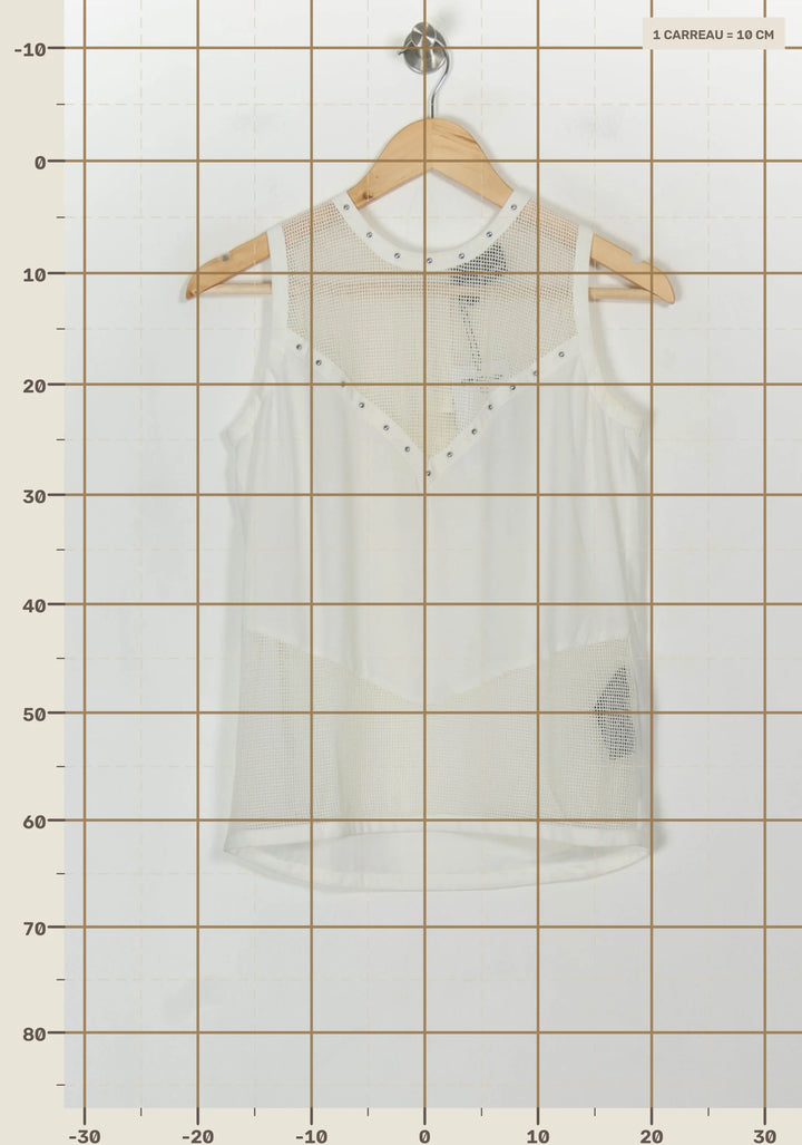 Débardeur Blanc - Taille XS/34 de la marque The Kooples | PARAD46614 - Vendu par Paradigme - Image 4