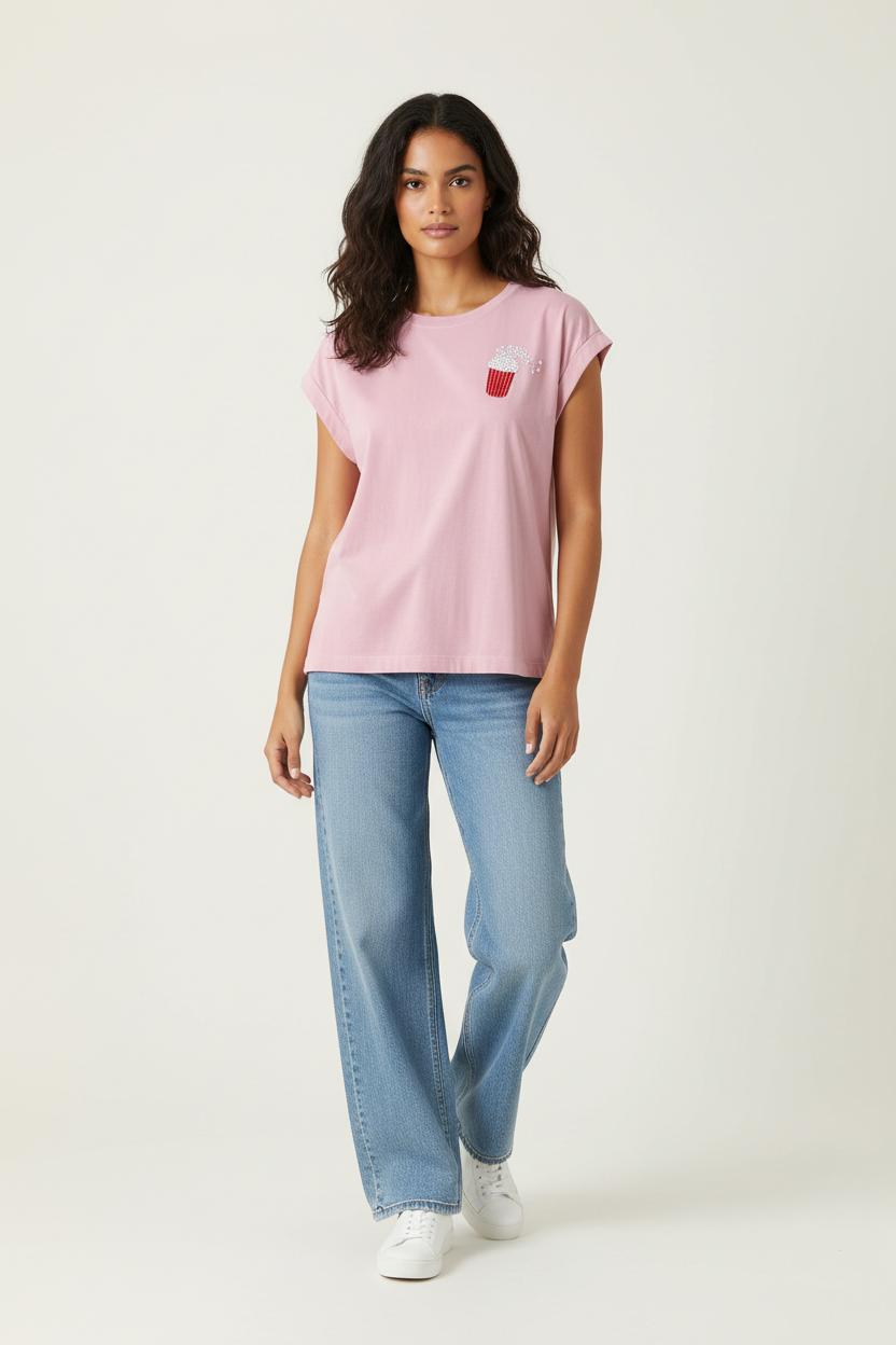 T-shirt rose - Taille S/36 de la marque Essentiel Antwerp | PARAD46631 - Vendu par Paradigme - Image 1