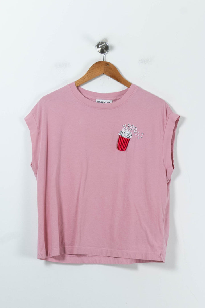 T-shirt rose - Taille S/36 de la marque Essentiel Antwerp | PARAD46631 - Vendu par Paradigme - Image 2