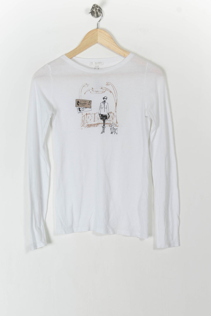 T-shirt manches longues blanc - Taille S/36 de la marque Claudie Pierlot | PARAD46632 - Vendu par Paradigme - Image 2