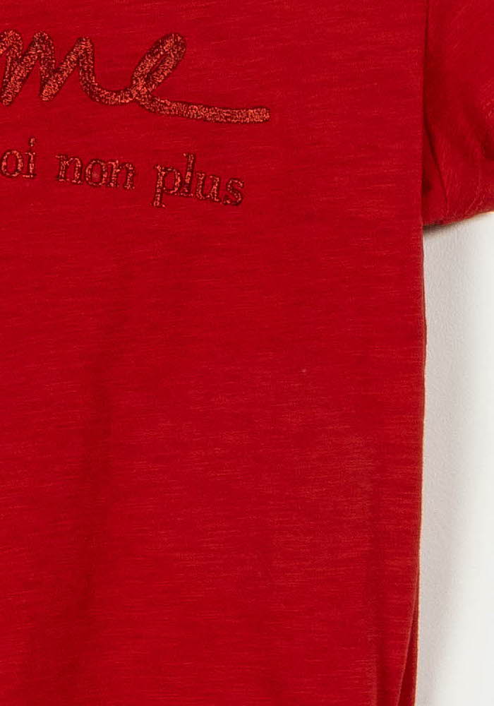 T-shirt rouge - Taille XS/34 de la marque IKKS | PARAD46638 - Vendu par Paradigme - Image 3