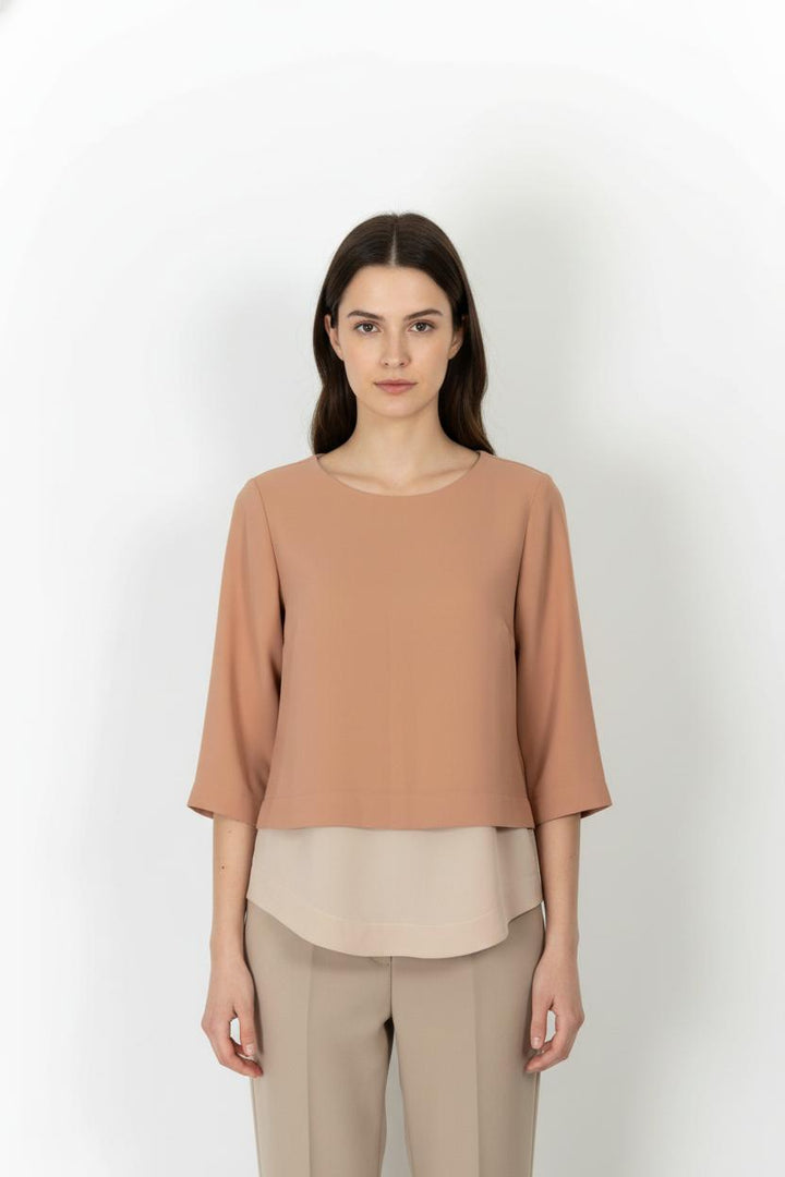 Blouse rose et blanche - Taille S/36 de la marque Stella Forest | PARAD46645 - Vendu par Paradigme - Image 1