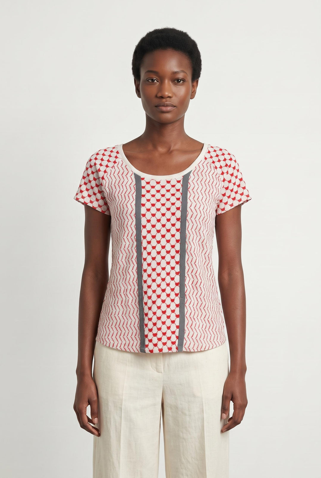 Blouse blanche et rouge - Taille S/36 de la marque Manoush | PARAD46648 - Vendu par Paradigme - Image 1