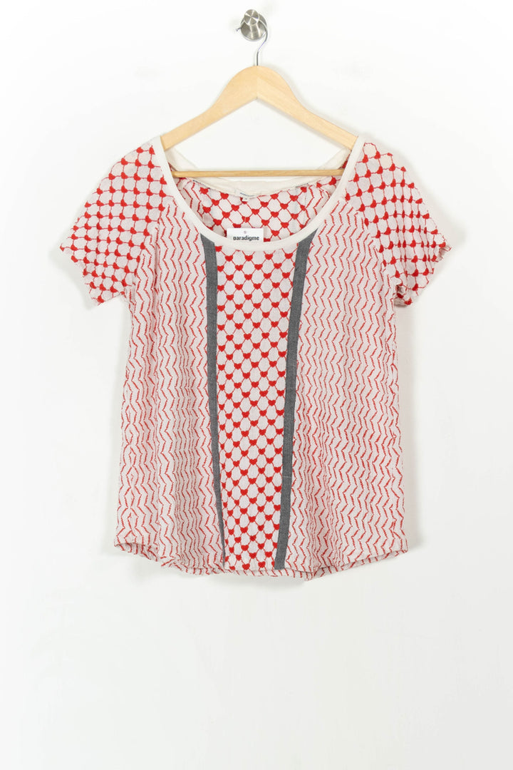 Blouse blanche et rouge - Taille S/36 de la marque Manoush | PARAD46648 - Vendu par Paradigme - Image 2